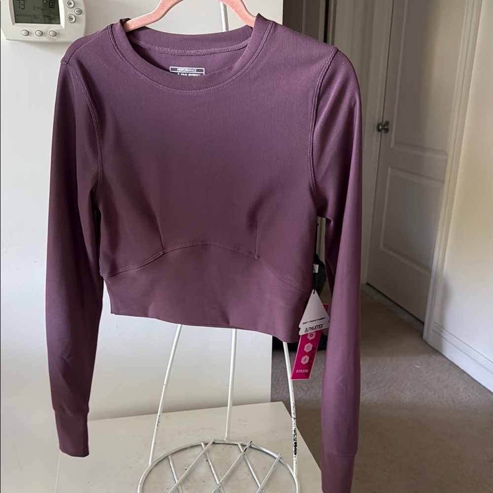 lululemon athletica Deep Plum Cropped Crew Sweatshirt